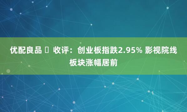 优配良品 ​收评：创业板指跌2.95% 影视院线板块涨幅居前